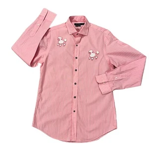 NEW POLO Ralph Lauren Men’s Pink Sheep Dog Puppy Shirt Top Slim Fit Size M - Picture 1 of 13