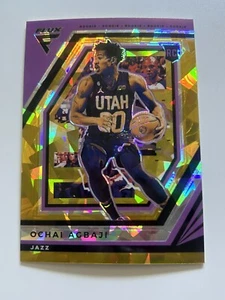 Ochai Agbaji 2022-23 Panini Flux RC Gold 1/10 Prizm SP #245 Utah Jazz - Picture 1 of 4