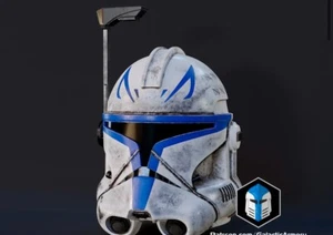 Casco Capitán Rex Star Wars Realista Hágalo Usted Mismo Cosplay Escala 1:1 - Imagen 1 de 5