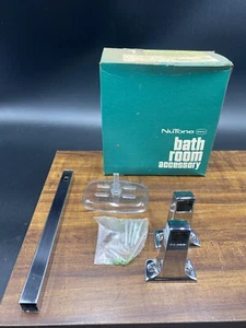 NuTone bath room accessory 8961 Soap and Grab Bar, Chrome, electra. Vintage - Picture 1 of 6