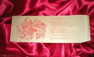 VINTAGE COCA COLA SCHOOL BAG. for BLOTTER, PENCIL, ETC - Picture 1 of 1