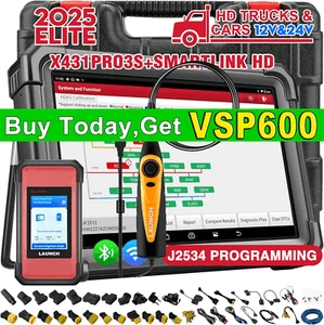 LAUNCH X431 PRO3S+ SmartLink HD V HD3 Heavy Duty Truck Car Diagnostic Scan Tool - Picture 1 of 21