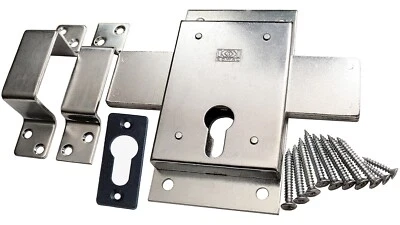 Kastenriegelschloß 160 Türschloß Aufschraubschlos Zusatzschloss Riegelschloss - Bild 1 von 2