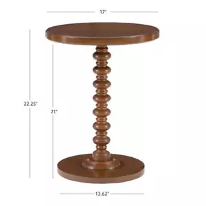 Linon Home Decor Side Table 17" W X 22.25" H, Wood Frame Material In Hazelnut - Picture 1 of 4