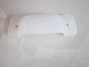 WHITE GLASS CABINT PULLS DRAWER HANDLES VINTAGE STYLE - Picture 1 of 6