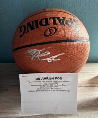 Signed De'Aaron Fox Basketball Authentic Tristar Hidden Treasures 2023 Team USA - Bild 1 von 4