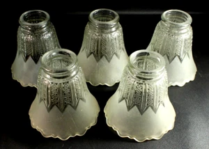 Juego de 5 pantallas de lámpara colgante luz de techo / ventilador diseño decorativo esmerilado 2" instalador - Imagen 1 de 4