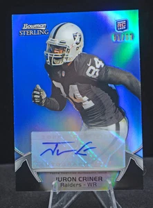 2012 Bowman Sterling Blue Refractor - Juron Criner #41 - 01/99 Auto RC - Picture 1 of 2