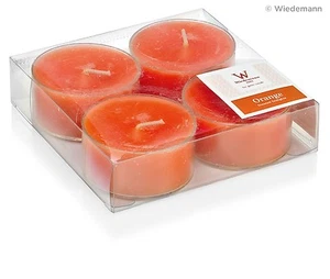 4x Maxi Teelichte Duftkerzen "Orange" Ø57mm Kerzen Wiedemann Deggendorf - Picture 1 of 1