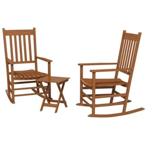 Outsunny Outdoor Rocking Chair Solid Wood 352Lb .Weight Capacity Teak Armchair - Picture 1 of 10