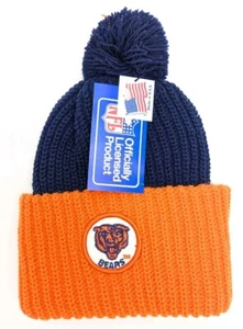De colección Años 80 Chicago Bears Nuevo de Lote Antiguo Sombrero de Invierno NFL Pom Tejido Gorro Gorra Nuevo con Etiquetas ~ Hecho en EE. UU. - Imagen 1 de 4