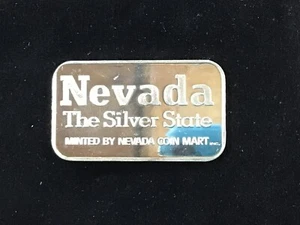 Nevada lo Stato d'Argento Nevada Moneta Mart Silver Art Bar B0451 - Foto 1 di 6