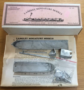 OO gauge boxed Langley Miniature Models Waterways scene F5 butty boat kit - Picture 1 of 1