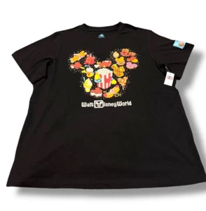 Disney Parks Disney Eats Mickey Snack Foods Black T Shirt Embroidered Size L - Picture 1 of 2