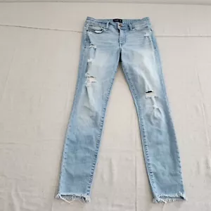 Pantalones de mezclilla ajustados para mujer Abercrombie & Fitch 0R/25 azul de altura baja arpa 28x26 - Imagen 1 de 15