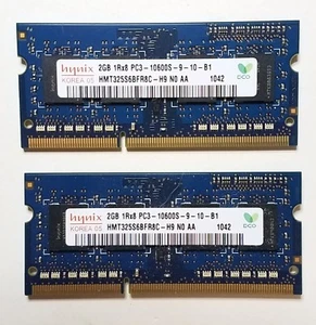 NEW GENUINE Lenovo IdeaPad G560 MEMORY RAM 4GB (2GB X 2) DDR3 PC3-10600 11012197 - Picture 1 of 2
