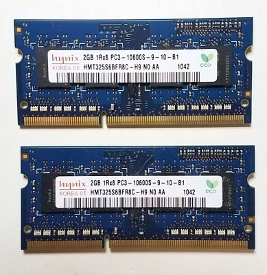 NEW GENUINE Lenovo IdeaPad G560 MEMORY RAM 4GB (2GB X 2) DDR3 PC3-10600 11012197 - Image 1 of 2