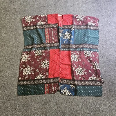 Top Free People Mujer Talla Única Rojo Bandana Patchwork Kimono Satinado Boho Informal Foto 1 de 4