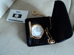Royal  35674 Full Hunter Quartz Pocket Watch With Date  GWO - NEVER BEEN USED - Picture 1 of 7