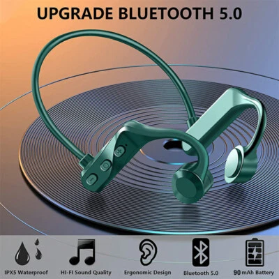 Bone Conduction Wireles Earphones  Headset Sport Bluetooth Headphones Waterproof - Image 1 of 3