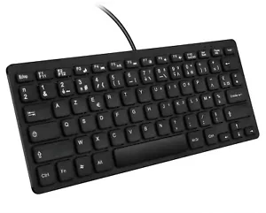 French/English Language 78 Keys Slim Lightweight Portable Wired USB Keyboard - Picture 1 of 5