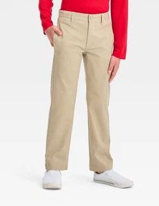 Pantalones chinos de uniforme escolar caqui Cat & Jack para niños talla 12 - Imagen 1 de 2