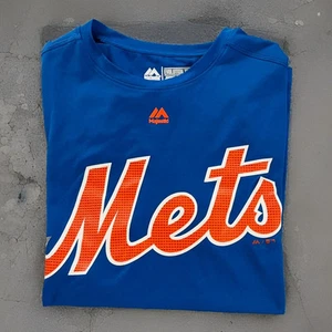 Majestic New York Mets Evolution Shirt Size Medium blue cool base clima - Picture 1 of 6