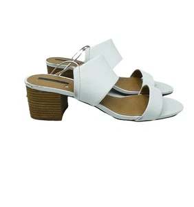 Tahari Shoes Womens Size 10 M White Leather Doe Strappy Lace Heels Sandals Open - Picture 1 of 12