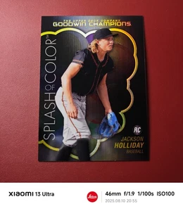 2023 UD Goodwin Champions Splash of Color Rainbow B&G Jackson Holliday RC 30/50 - Picture 1 of 2