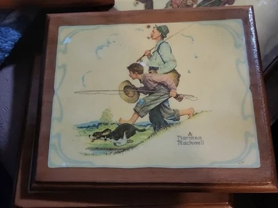 Suite Norman Rockwell The Four Seasons impresiones en madera 8X8,5 B21  Foto 1 de 4