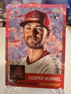 Cooper Hummel 2022 Topps Platinum Anny Red Toile Atomic /100 RC DBacks - Picture 1 of 2