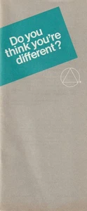 Do You Think Your Different? Alcoholics Anonymous booklet, 1989 - Picture 1 of 6
