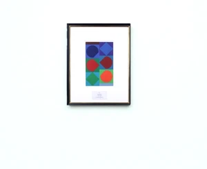 Victor Vasarely Lithograph "Beryll" Limited Edition of 800 21.6 x 17.3 x 0.7 in - Picture 1 of 7