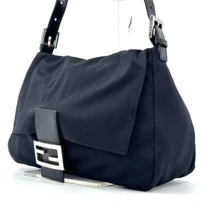 FENDI Nylon Mamma Baguette schwarz Schultertasche Handtasche echt - Bild 1 von 24