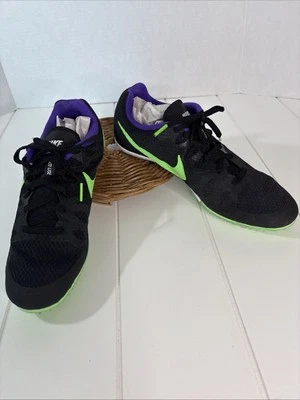 Nike Rival M Girls Women’s Black Green Track Spikes Shoe Multi Use Size 8W & Bag - Image 1 of 4