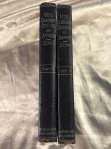 Antique 1923 Mine Examination Questions & Answers 2 Book Set James Beard 1st Ed - Imagen 1 de 9