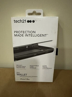 Lot of 100 Tech21 Evo Wallet for iPhone 7 Plus - Black - Image 1 of 4