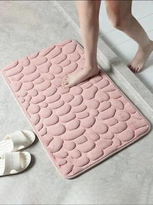 2Pcs Super Water Absorbent Soft Memory Foam Bathroom Mat Non-Slip Toilet Rug - Picture 1 of 3
