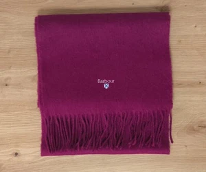 BARBOUR fuchsia wool? warm long neck scarf 180*26 cm |NO LABEL - Picture 1 of 5