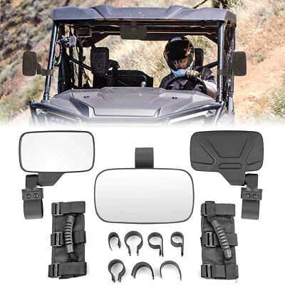 Rear View Side Mirrors & Center Mirror Kit Fit John Deere Gator HPX XUV 625 825 - Image 1 of 4