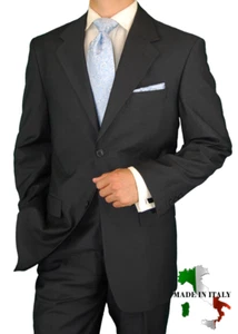 Clearance DTI Executive $1598 Mens Suit 2 Button Wool / Silk 130-2 Charcoal 36S - Picture 1 of 5