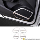 For Audi Q5 2018-2020 2022 Silver Titanium Inner Door Speaker Frame Cover Trim