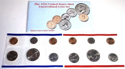 1994 United States Mint Uncirculated Coin Set (10 Coins) - Image 1 of 2