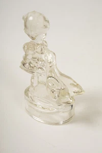 Glass Candy Holder (B3L) Girl Feeding Ducks (JSF6) 6" Clear - Picture 1 of 6
