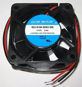 Globe Motors 60 mm Fan - 24 V DC - 17 CFM - 25 mm Thick - D24-B10A-05W3 - 28 dB - Picture 1 of 4