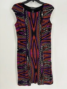 RB Collection Mini Abito Donna Multicolore Azteco Manica ad Aletta Taglia 10 - Foto 1 di 6