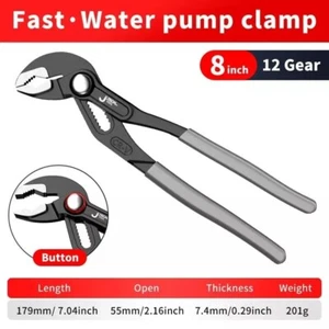 Water Pump Pliers Quick-Release Plumbing Pliers Pipe Wrench Adjustable HandTools - Picture 1 of 9