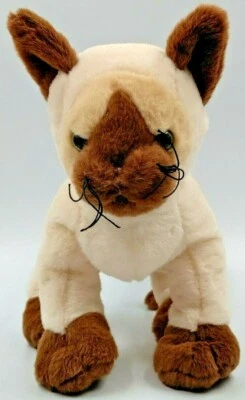 Ganz Webkinz Siamese Cat Plush HM160 Stuffed Animal Toy 8” No Code - Image 1 of 4