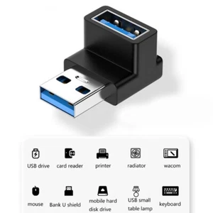 Connecteur PC 90 degrés coudé gauche et droit accessoire ordinateur portable usb- х - Photo 1/20