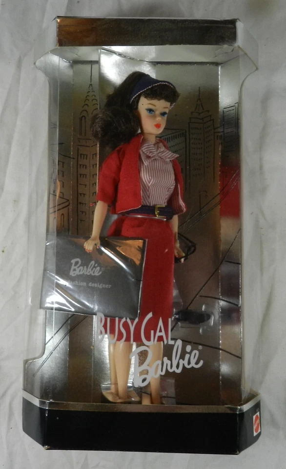 VTG 1995 Mattel 1960 Limited Edition Reproduction Busy Gal Barbie Doll 13675